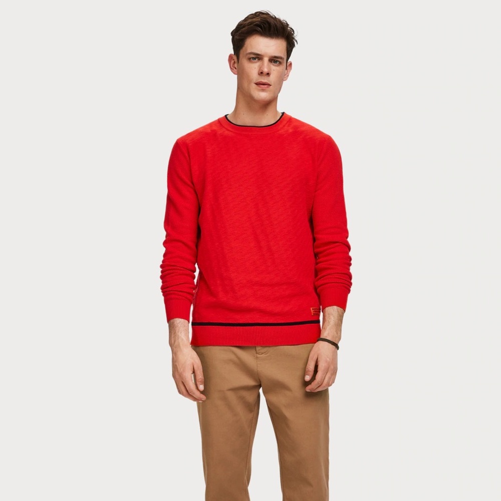 NWT SCOTCH & SODA Structured Crew Neck Pullover M